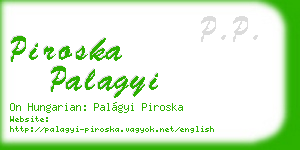 piroska palagyi business card